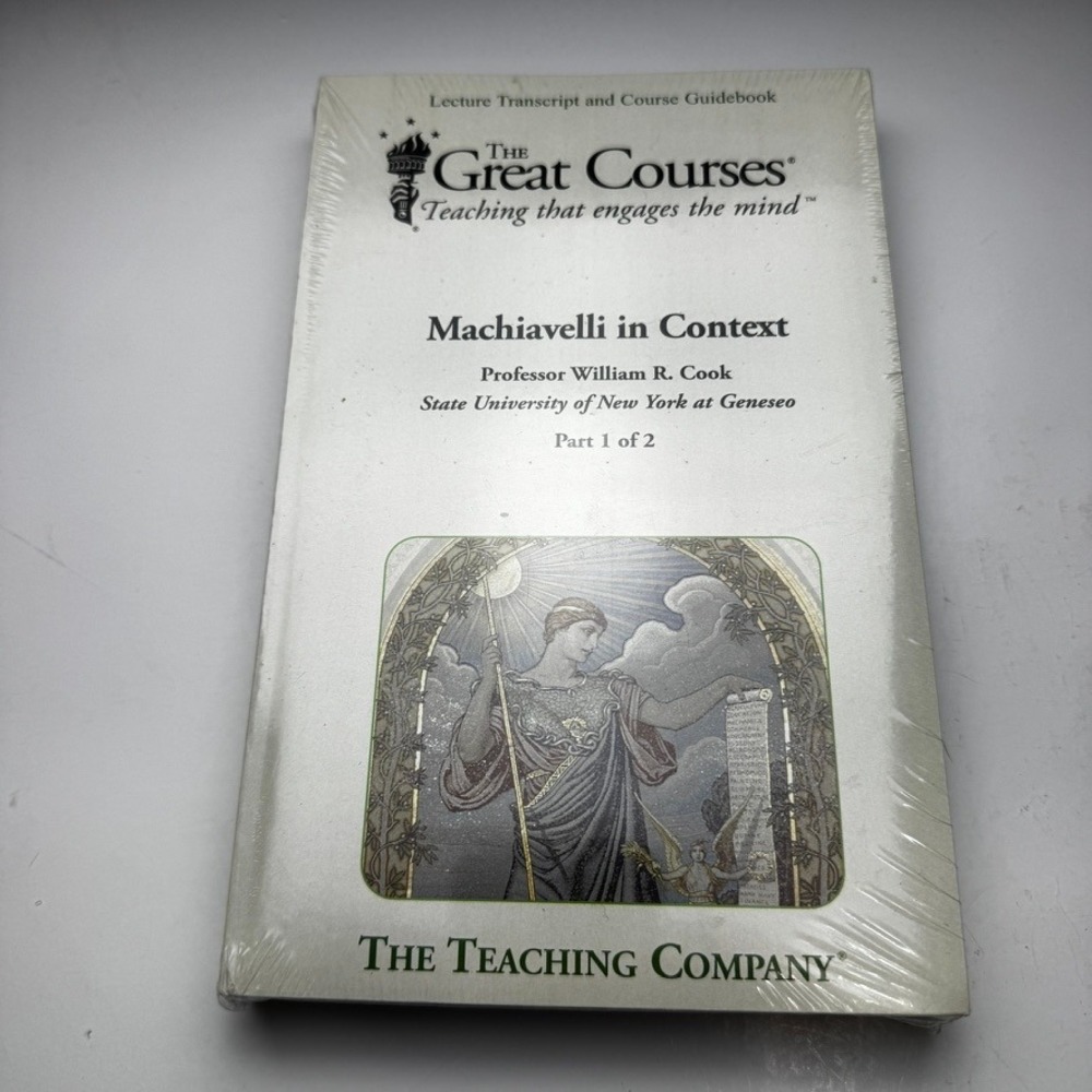 The Great Courses Machiavelli in Context Guidebook Part 1 & 2 William R Cook NEW